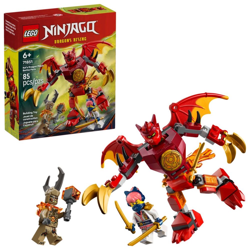 LEGO® NINJAGO® 71851 Kaiov bojový balíček s dračím oblekom