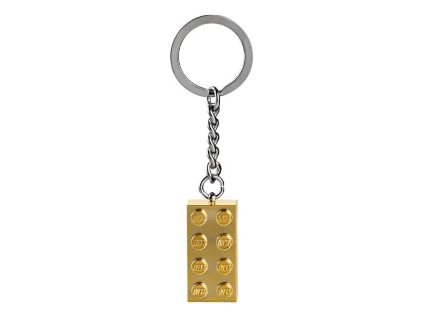 LEGO® 850808 Kľúčenka so zlatou kockou 2x4