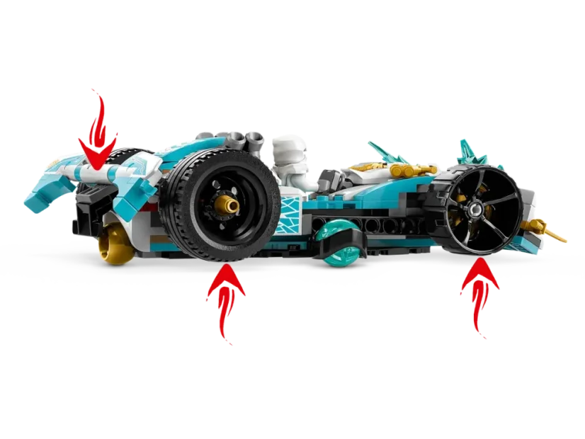 LEGO® NINJAGO® 71791 Smocza moc Zane’a — wyścigówka spinjitzu® Insiders: 225 225  Punkty LEGO® Insiders Produkt: 71791 71791 Produkt Ostatnie zestawy Smocza moc Zane’a — wyścigówka spinjitzu