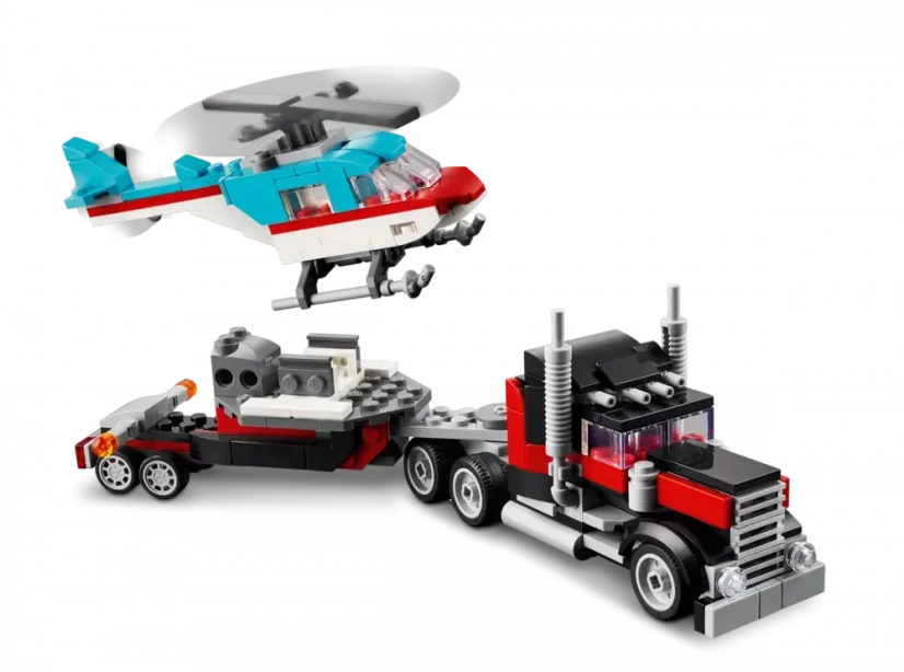 LEGO® Creator 31146 Náklaďák s plošinou a vrtulníkem