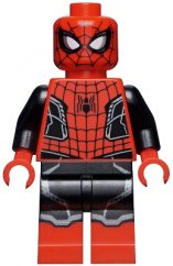 sh782 Spider-Man - Black and Red Suit, Small Black Spider, Silver Trim (Upgraded Suit)