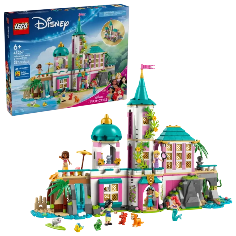 LEGO® Disney 43267 Hrad princezen a královští domácí mazlíčci