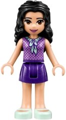 frnd0248 Friends Emma - Dark Purple Skirt, Medium Lavender Top, Light Aqua Shoes