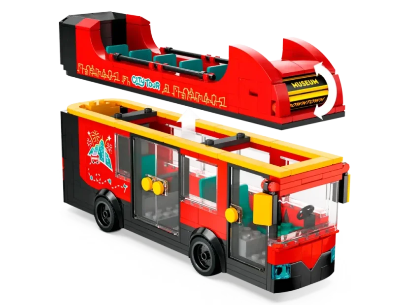 LEGO® City 60407 Červený dvoupodlažní vyhlídkový autobus