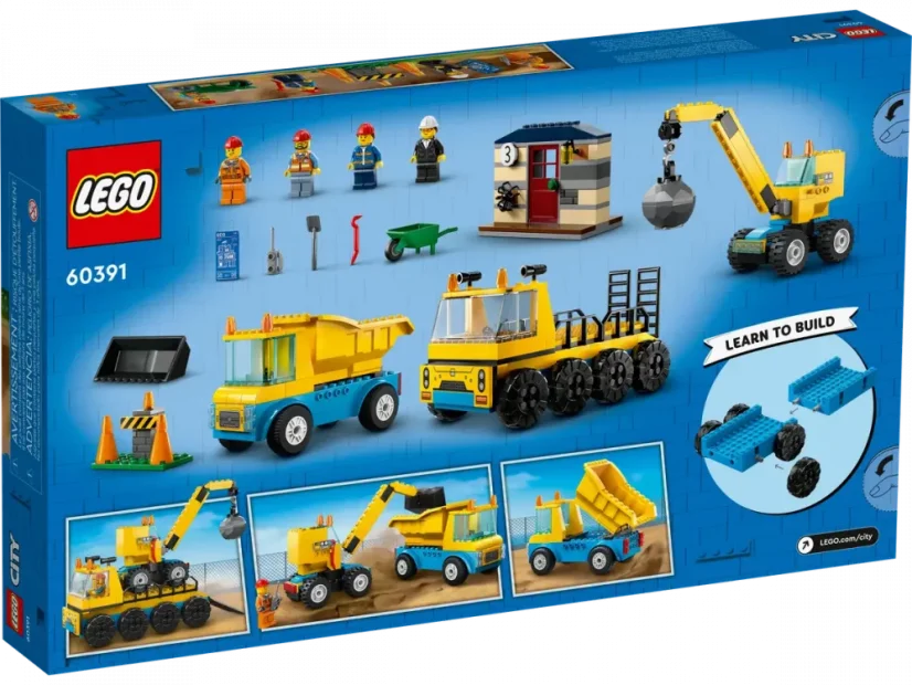 LEGO® City 60391 Construction Trucks and Wrecking Ball Crane