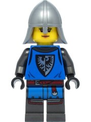 cas555 Black Falcon - Female, Pearl Dark Gray Detailed Legs, Flat Silver Neck Protector