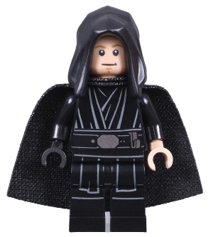 sw1191 Luke Skywalker, Jedi Master (Black Hood and Cape)