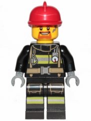 cty0965 Fire - Reflective Stripes with Utility Belt, Red Fire Helmet, Goatee