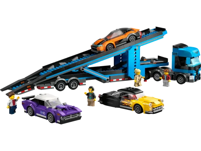LEGO® City 60408 Kamión na prepravu áut so športiakmi