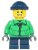 hol065 Winter Jacket Zipper, Dark Blue Legs, Dark Blue Knit Cap, Freckles