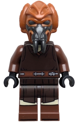 sw1414 Plo Koon - Dark Brown Robe, Tan Shirt, Printed Legs