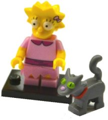 colsim2-3 Lisa with Snowball II, The Simpsons, Series 2 (Complete Set with Stand and Accessories)