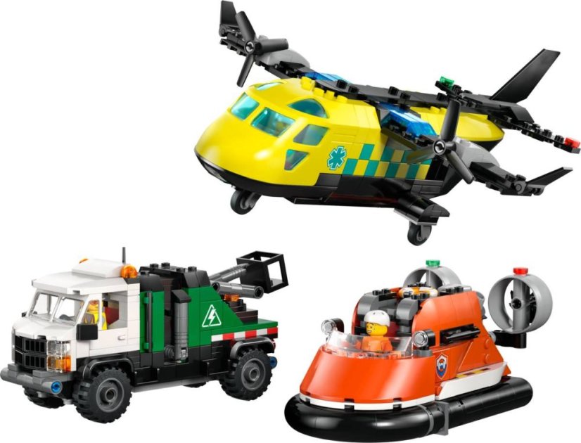 LEGO® City 60505 Remix: Letadlo, servisní vůz a vznášedlo