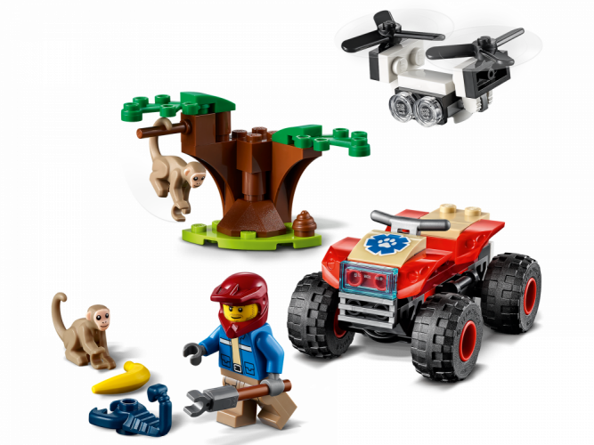 LEGO® CITY 60300 Záchranárska štvorkolka v divočine