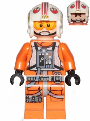 sw0991 Luke Skywalker (Pilot, Printed Legs, Visor Up / Down)