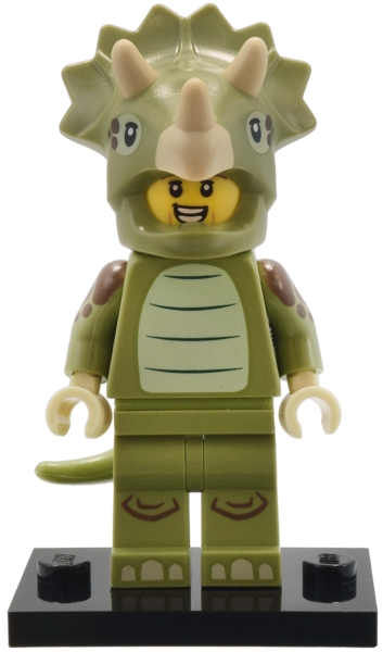 col25-8 Triceratops Costume Fan, Series 25 (Complete Set with Stand and Accessories)