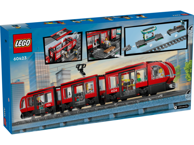 LEGO® City 60423 Električka a zastávka v centre mesta