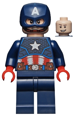 sh686 Captain America - Dark Blue Suit, Red Hands, Helmet