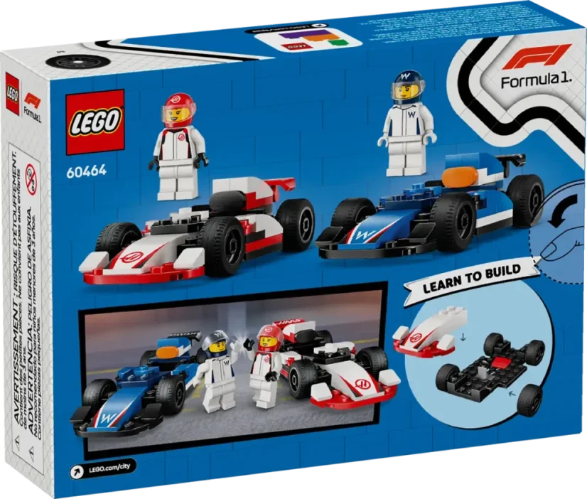 LEGO City 60464 Závodní vozy F1 Williams Racing a Haas F1