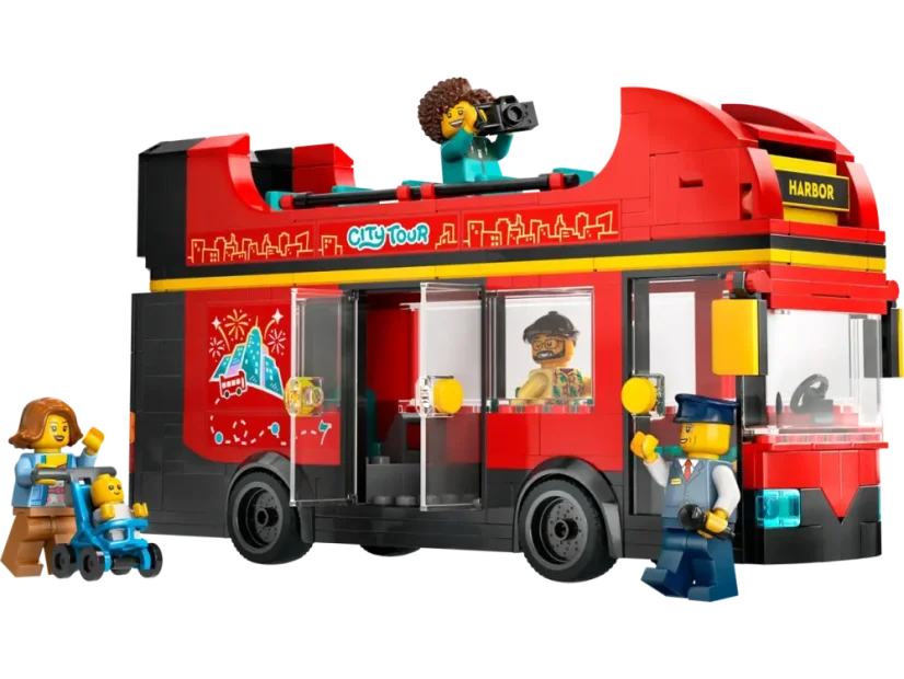 LEGO® City 60407 Červený dvoupodlažní vyhlídkový autobus
