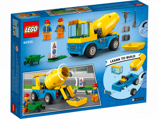 LEGO® City 60325 Nákladiak s miešačkou na cement