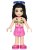 frnd0204 Friends Emma - Dark Pink Shorts, Lime Bikini Top, Sunglasses