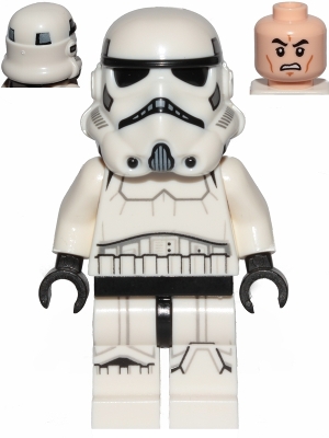 sw0997b Imperial Stormtrooper (Dual Molded Helmet, Gray Squares on Back) - Male, Light Nougat Head, Scowl