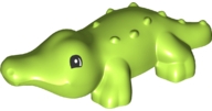 84189pb01 Duplo Alligator / Crocodile Baby Hatchling with Black Eyes Pattern