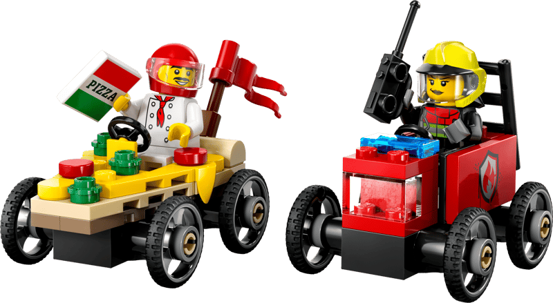LEGO® City 60458 Pretekársky balíček: Rozvoz pizzy vs. hasičské auto