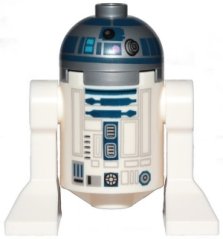 sw1085 Astromech Droid, R2-D2, Flat Silver Head, Dark Pink Dots and Large Receptor