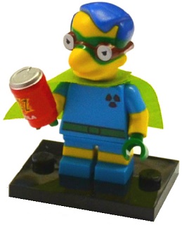 colsim2-6 Fallout Boy Milhouse, The Simpsons, Series 2 (Complete Set with Stand and Accessories)