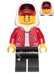 hs001 Jack Davids - Red Jacket with Cap and Hood (Large Smile / Grumpy)