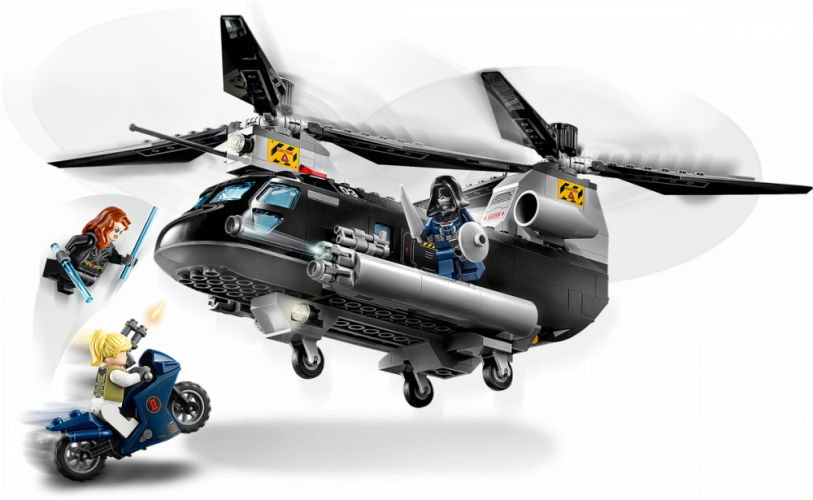 LEGO Super Heroes 76162 Černá vdova a honička ve vrtulníku