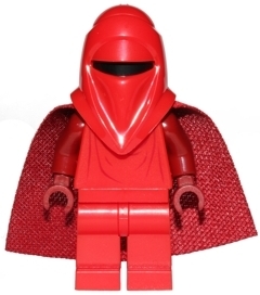 sw0521b Royal Guard with Dark Red Arms and Hands (Spongy Cape)