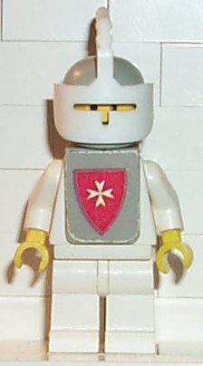 cas083s Classic - Yellow Castle Knight White Cavalry - with Vest Stickers