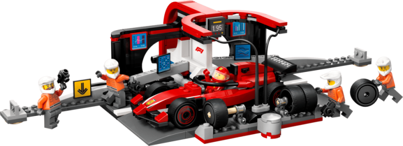 LEGO® City 60443 F1® Pit stop i mechanicy z bolidem Ferrari