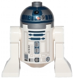 sw0527 Astromech Droid, R2-D2, Flat Silver Head, Red Dots and Small Receptor