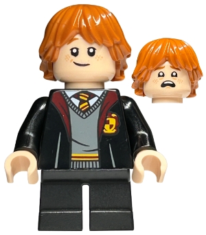 hp283 Ron Weasley - Gryffindor Robe, Sweater, Shirt and Tie, Black Short Legs