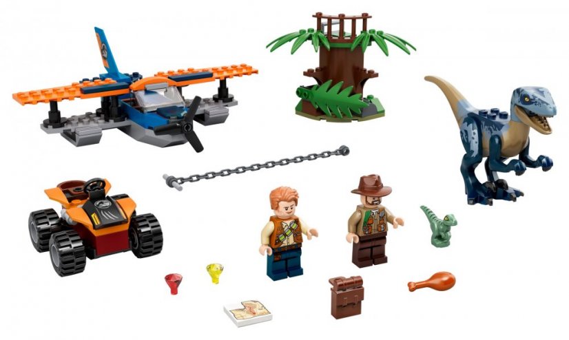 LEGO® Jurassic World 75942 Velociraptor: Záchranná mise s dvouplošníkem