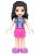 frnd0423 Friends Emma - Dark Pink Layered Skirt, Sand Blue Top with Birds