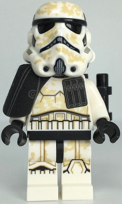 sw1131 Sandtrooper (Enlisted) - Black Pauldron, Ammo Pouch, Dirt Stains, Survival Backpack, Frown (Dual Molded Helmet)