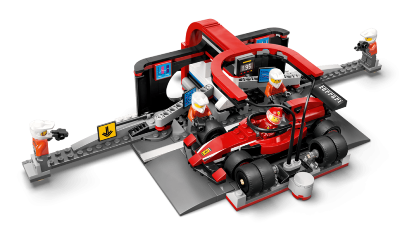 LEGO® City 60443 F1® Pit stop i mechanicy z bolidem Ferrari