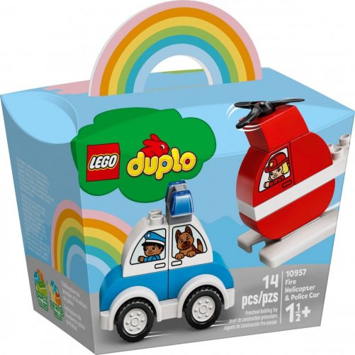 LEGO® DUPLO 10957 Hasičský vrtulník a policejní auto