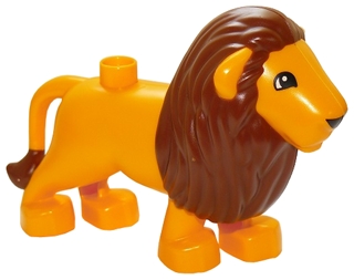 87960c01pb02 Duplo Lion Adult Male with Eyes Semicircular Pattern