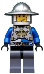 cas520 Castle - King's Knight Breastplate with Crown and Chain Belt, Helmet with Broad Brim, Cheek Lines