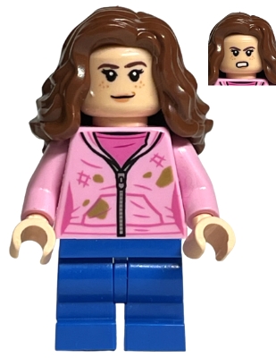 hp327 Hermione Granger - Bright Pink Jacket with Stains, Closed / Determined Mouth