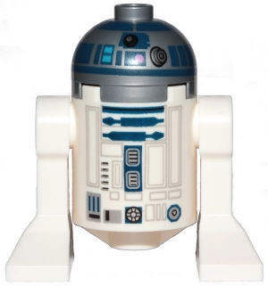 sw1085 Astromech Droid, R2-D2, Flat Silver Head, Dark Pink Dots and Large Receptor