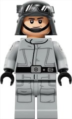 sw1420 Imperial AT-ST Driver - Helmet with Molded Goggles, Light Bluish Gray Jumpsuit with Silver Dot, Printed Arms, Printed Legs