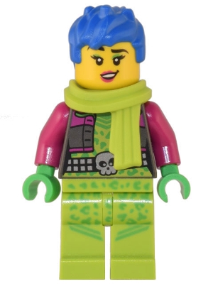 cty1506 Raze - Lime Scarf, Blue Hair