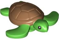 67040pb01 Sea Turtle Baby with Black Eyes and Medium Nougat Shell Pattern